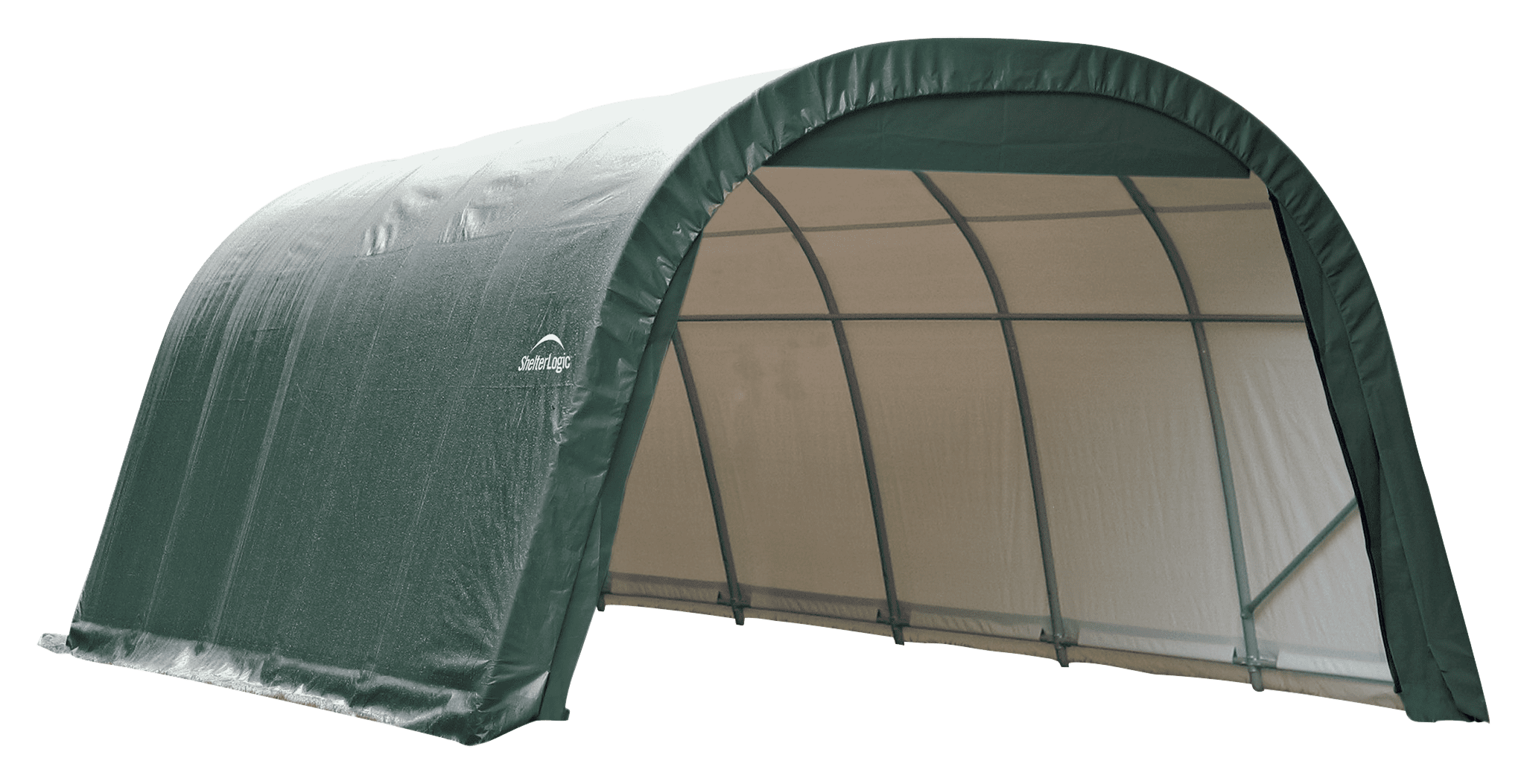 ShelterLogic Round Style Shelter, Green Cover