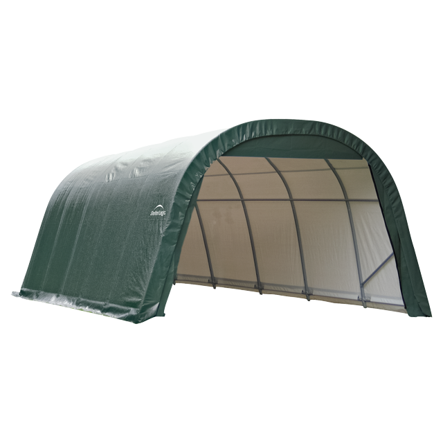 ShelterLogic Round Style Shelter, Green Cover
