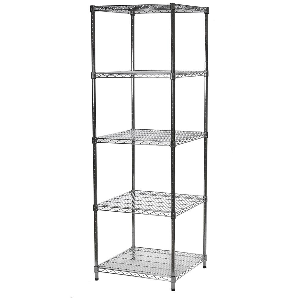 Shelving.com Chrome Wire Shelving with 5 Tier Shelves -