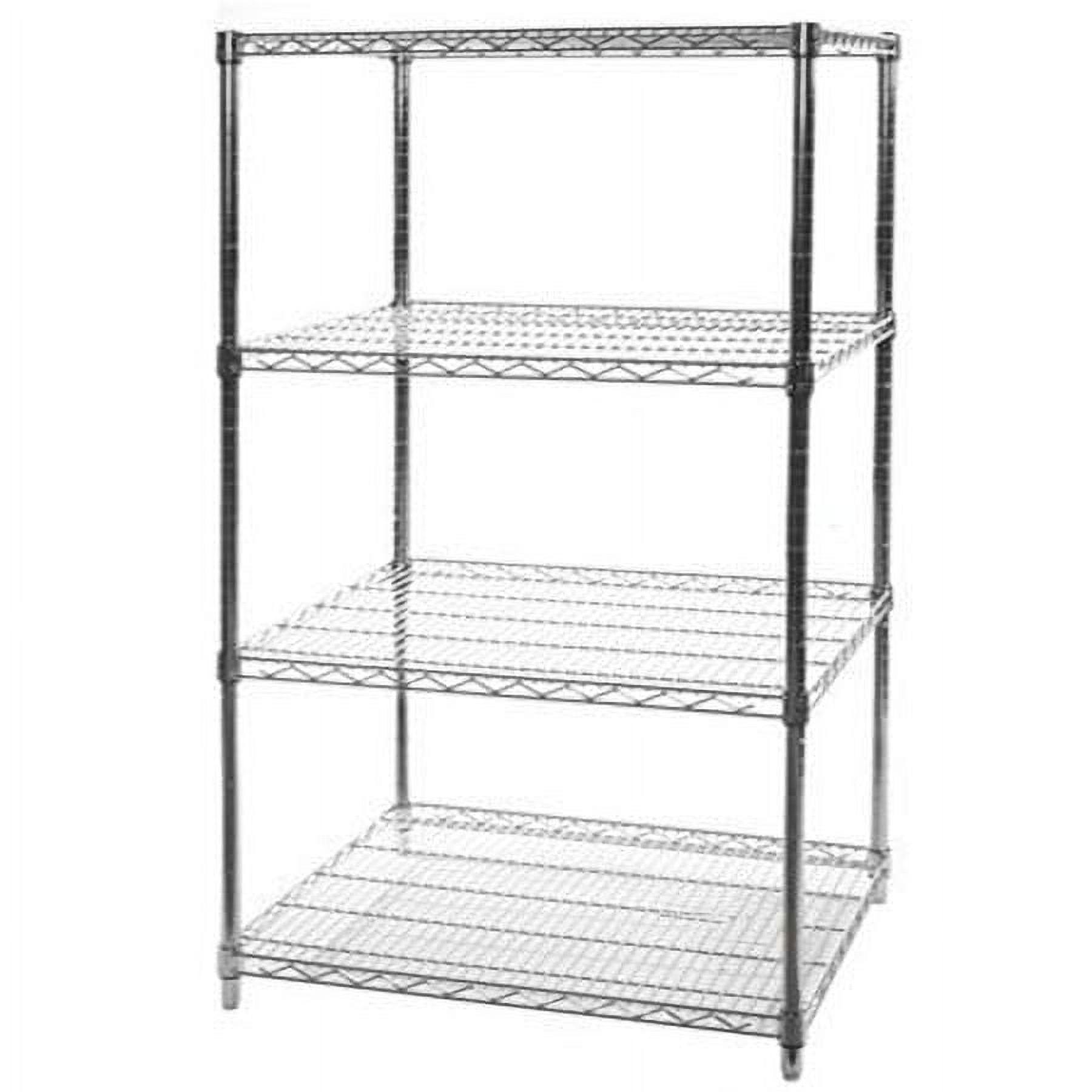 Shelving.com Chrome Wire Shelving with 4 Tier Shelves -