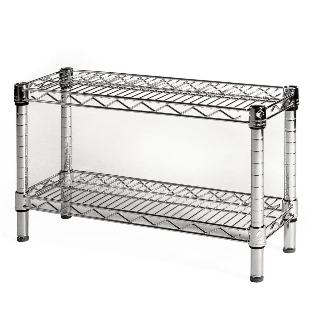 Shelving.com Chrome Wire Shelving with 2 Tier Shelves -