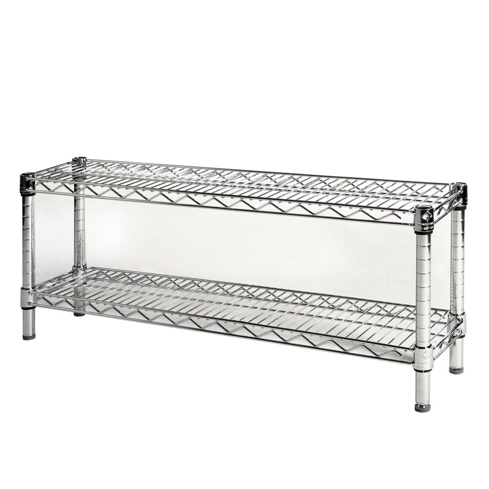 Shelving.com Chrome Wire Shelving with 2 Tier Shelves -