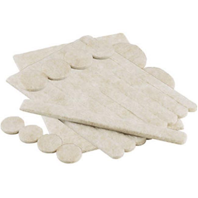 Beige Heavy Duty Self-Adhesive Felt Pads, 27 Pieces