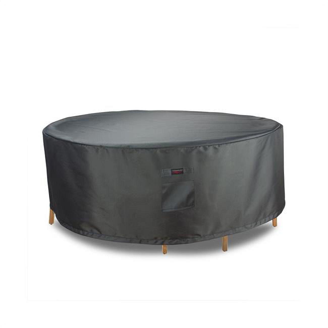 Shield Titanium 3-Layer Water Resistant Outdoor Dining Set Round Cover Dark Grey - 80x35"