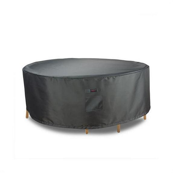 Shield Titanium 3-Layer Water Resistant Outdoor Dining Set Round Cover Dark Grey - 80x35"