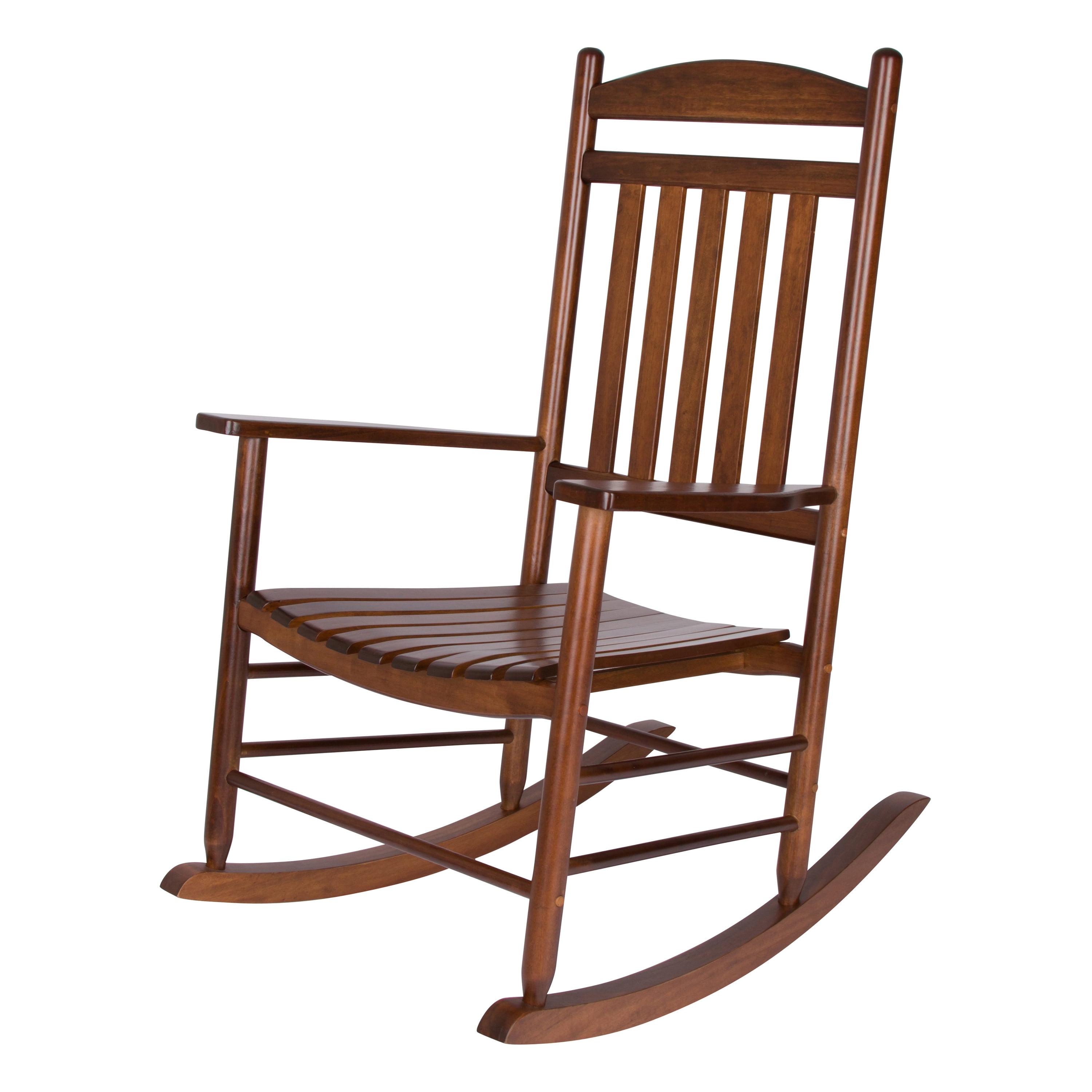 Oak Wood Outdoor Rocking Chair with Arms