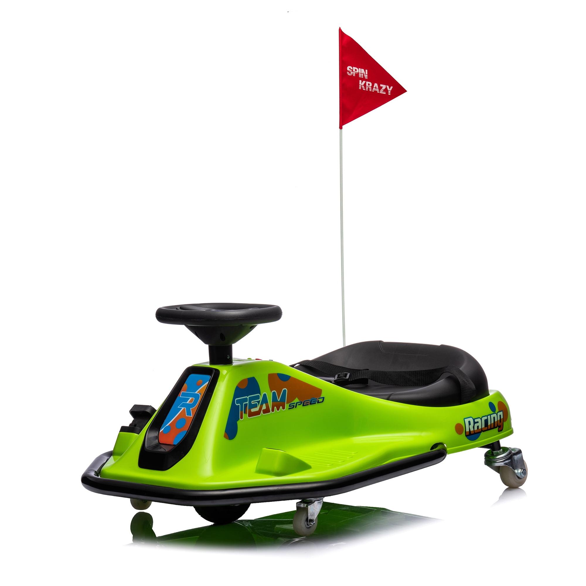 Green 24-Volt Electric Drift Go-Kart for Kids