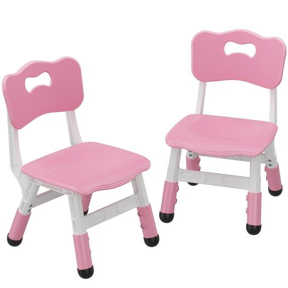 Shininglove Set of 2 Kids Chairs with Adjustable Height & Non-Slip Legs, for 2-6 Years Old Boys Girls