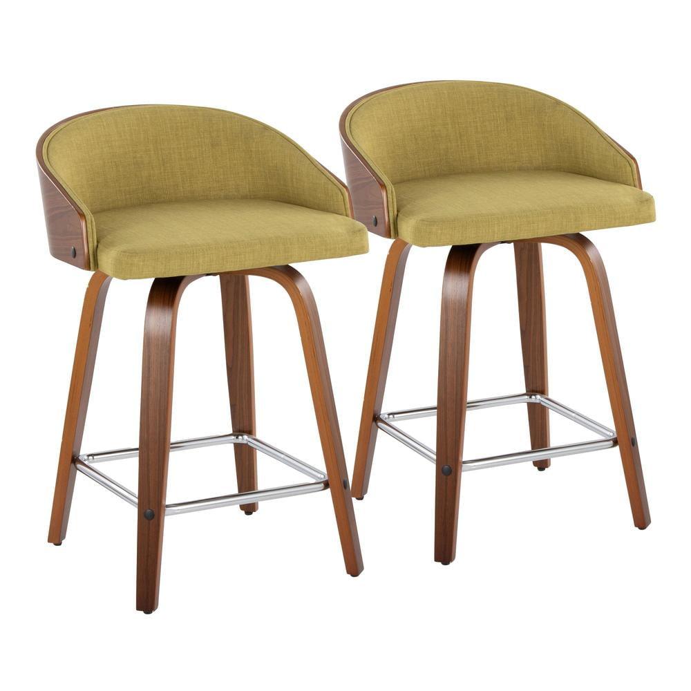 Swivel Upholstered Counter Stool (Set of 2)