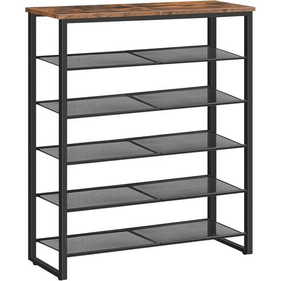 Shoe Rack, 6-Tier Shoe Organizer, for 18-24 Pairs of Shoes, Large Capacity Shoe Storage Shelf, Durable and Stable, for Entryway, Closet, Hallway, Dorm Room, Industrial, Rustic Brown BF67XJ01G1
