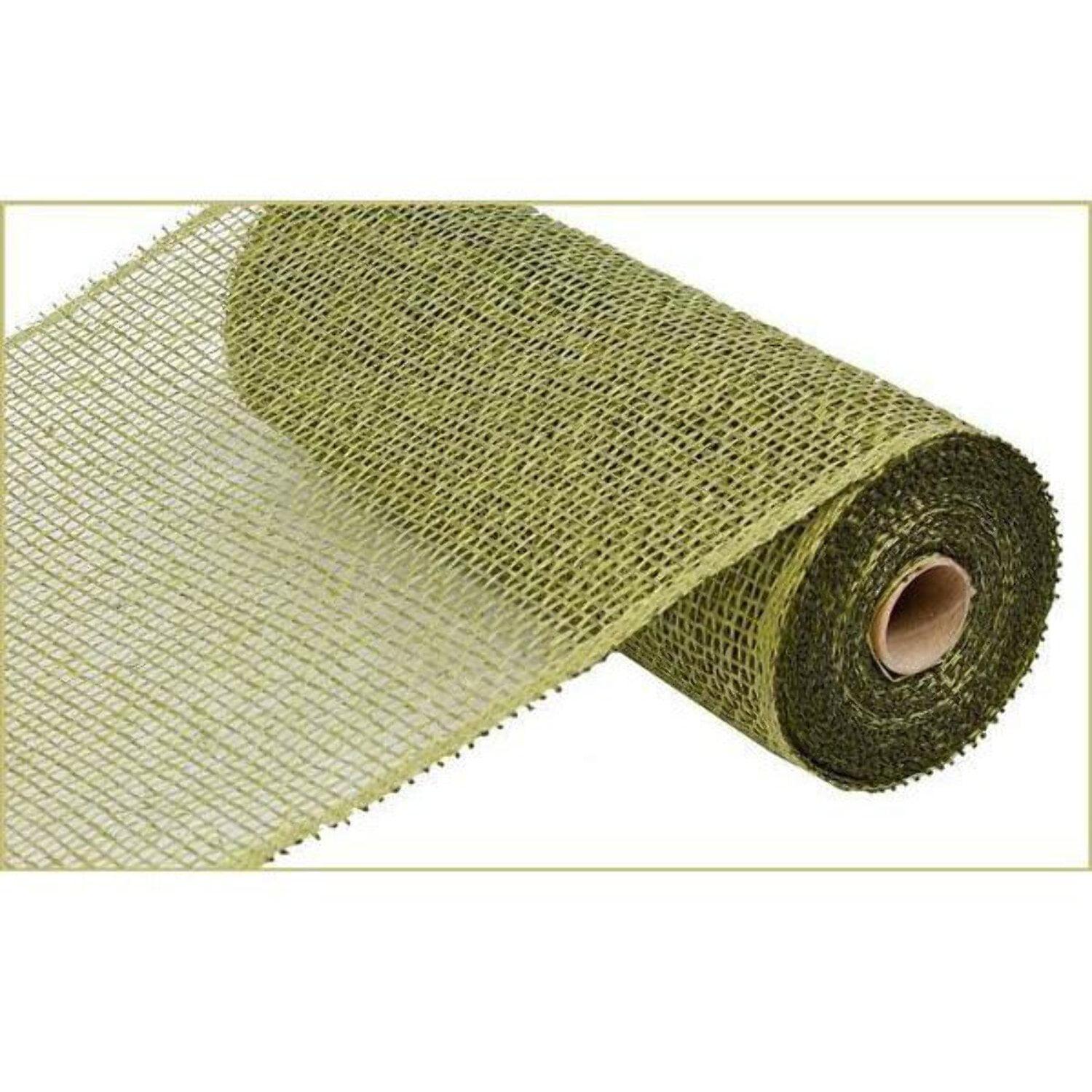 LKWLPD Decor Mesh PP Burlap Mesh 10 Inch X 10 Yards Decorative Wrapping Ribbon Poly Mesh Wrap for Home Party Christmas Decoration Olive