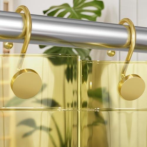 Gold Heavy Duty Modern Decorative Shower Curtain Hooks