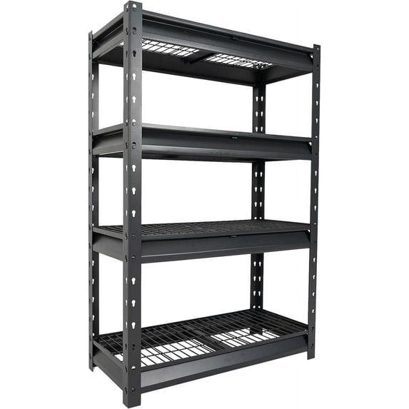 Atlas Shelving 4-Tier 36"x14"x54" Garage Shelving Heavy Duty Loads 6000lbs Dark Gray: Steel, Adjustable & Fixed Shelves