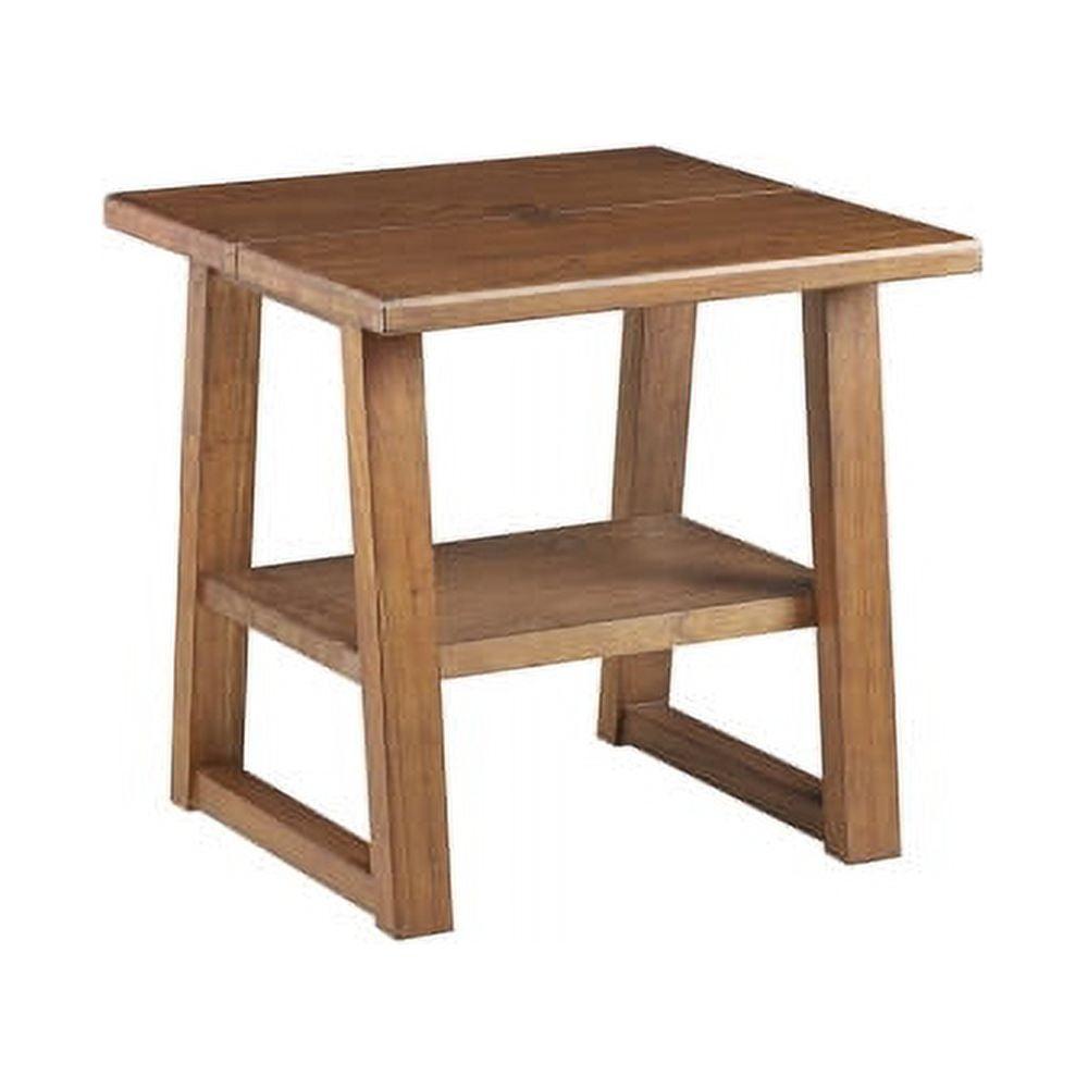 Ashby Classic Chestnut Solid Wood Square Side Table - 22"