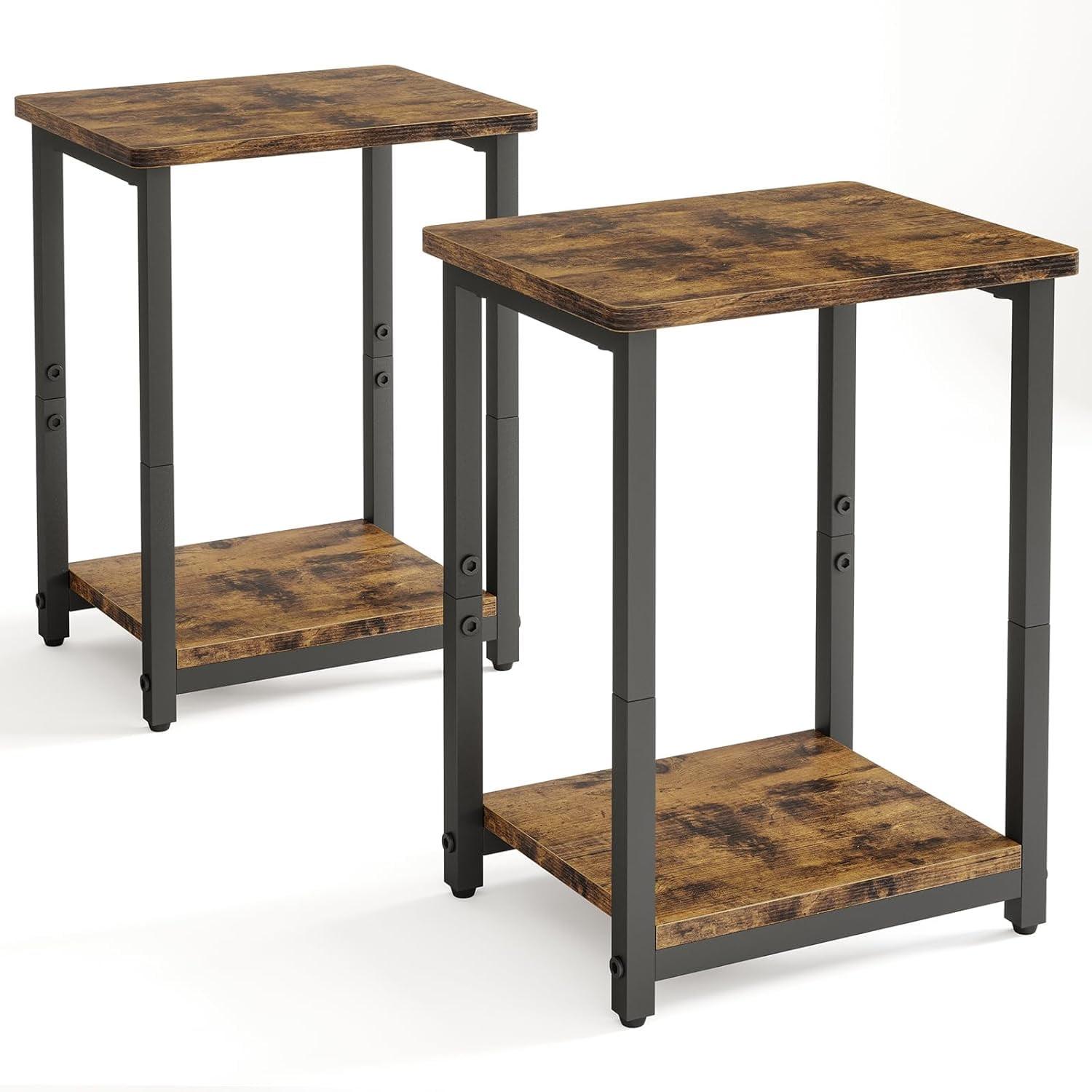 VASAGLE End Table Set of 2, Small Side Tables, Nightstand for Living Room, Bedroom, Office, Bathroom