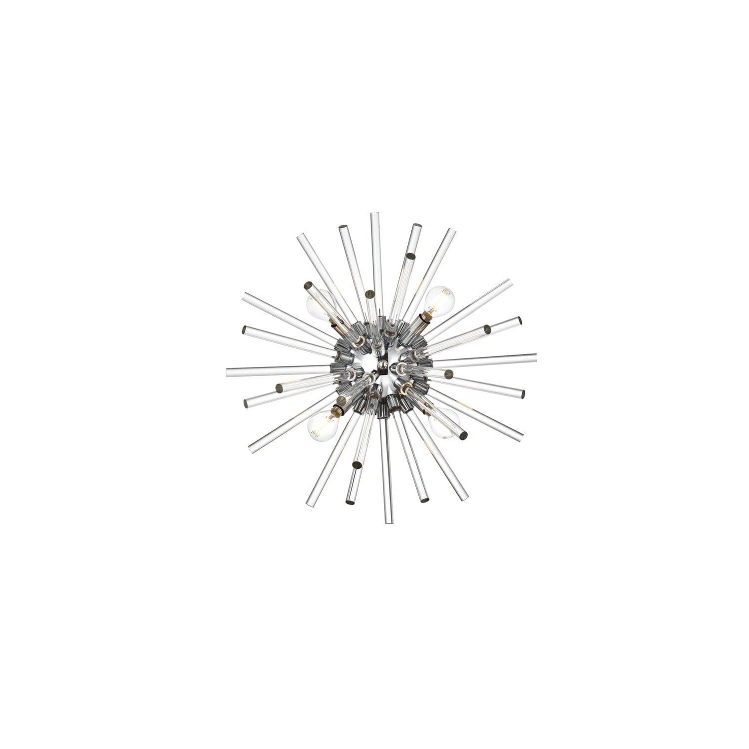 Elegant Lighting Sienna 18 inch crystal rod wall sconce in chrome