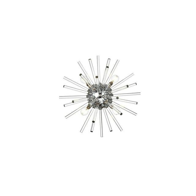 Elegant Lighting Sienna 18 inch crystal rod wall sconce in chrome