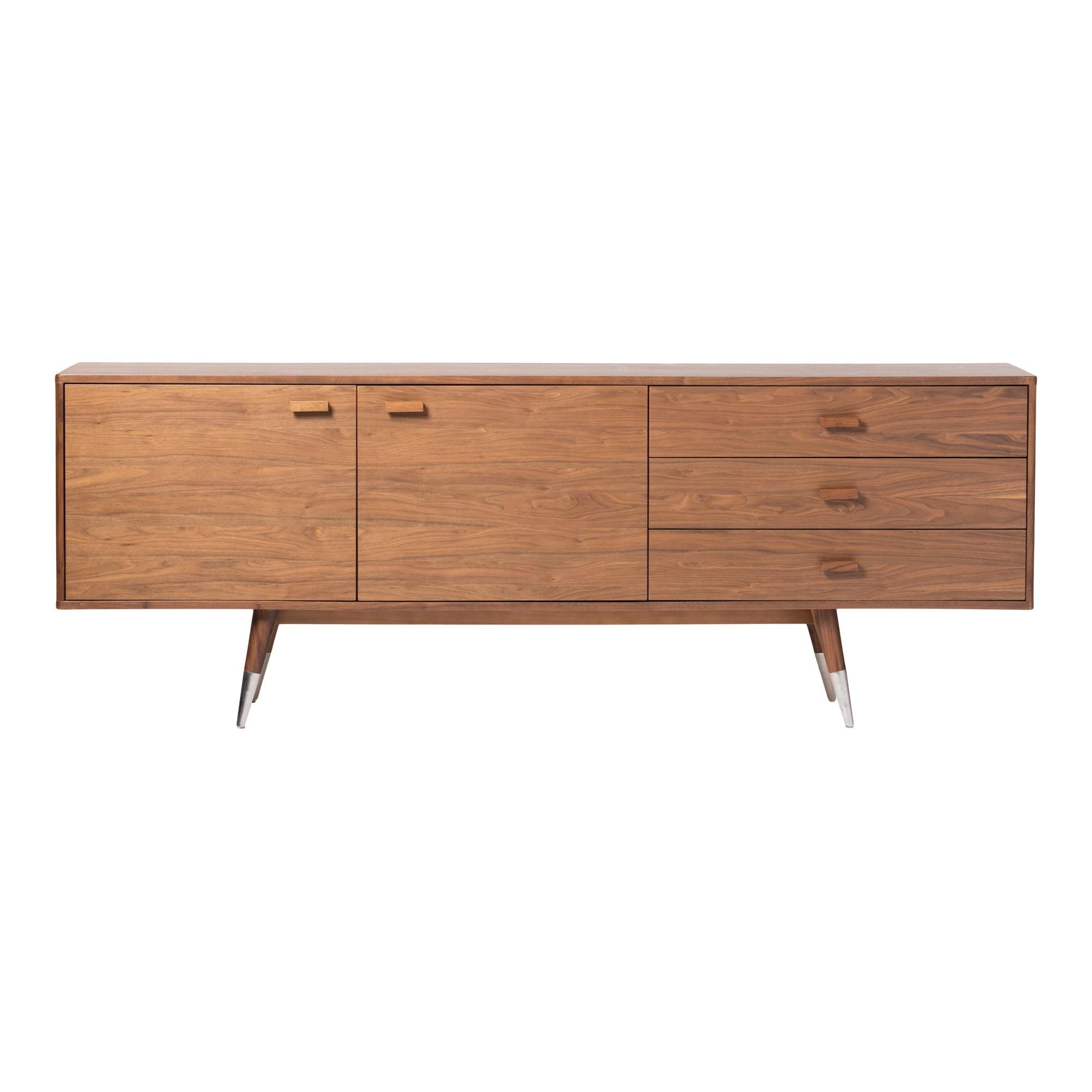 Sienna Walnut Mid-Century Modern Sideboard with Tapered Legs