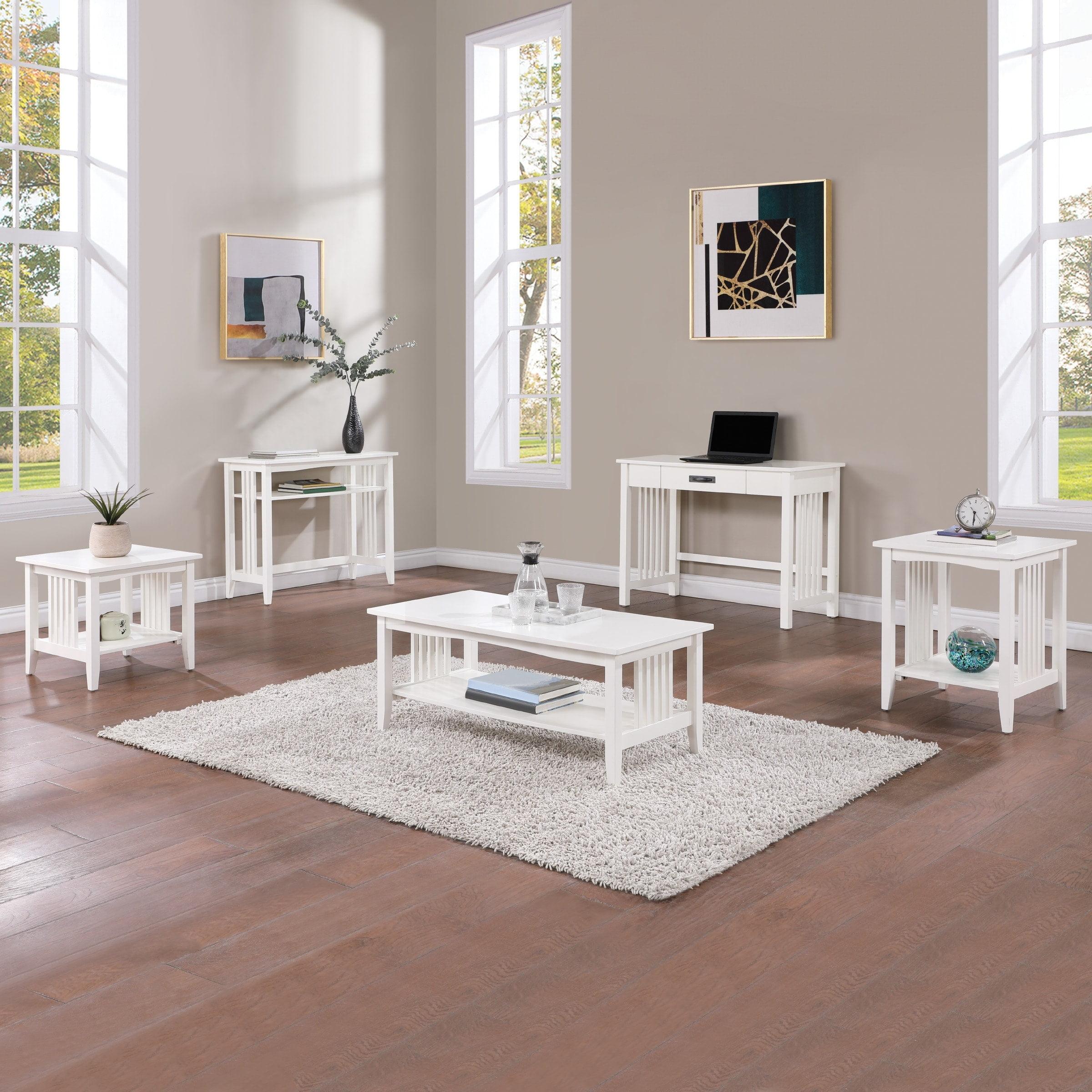 Sierra Side Table Engineered Wood in White Finish