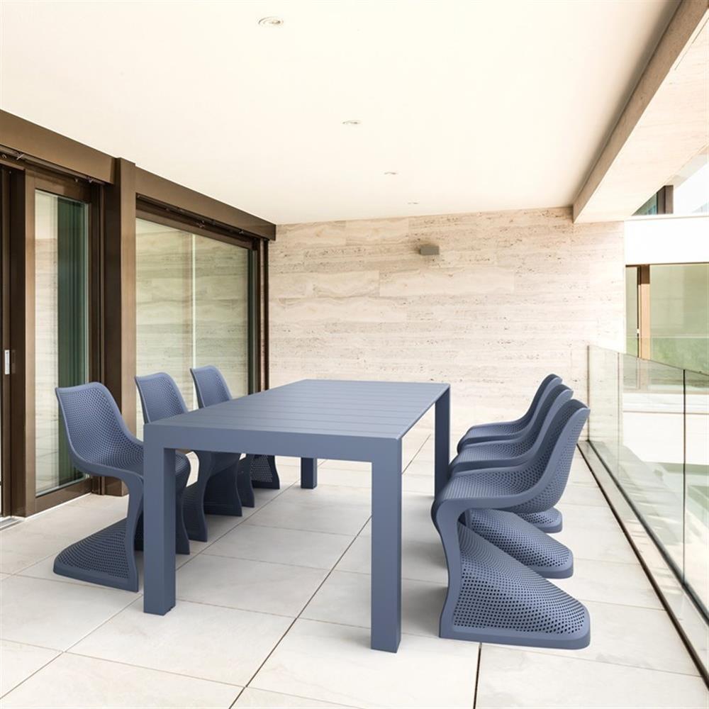 Farrah 118.1'' Rectangular 6 - Person Outdoor Dining Set