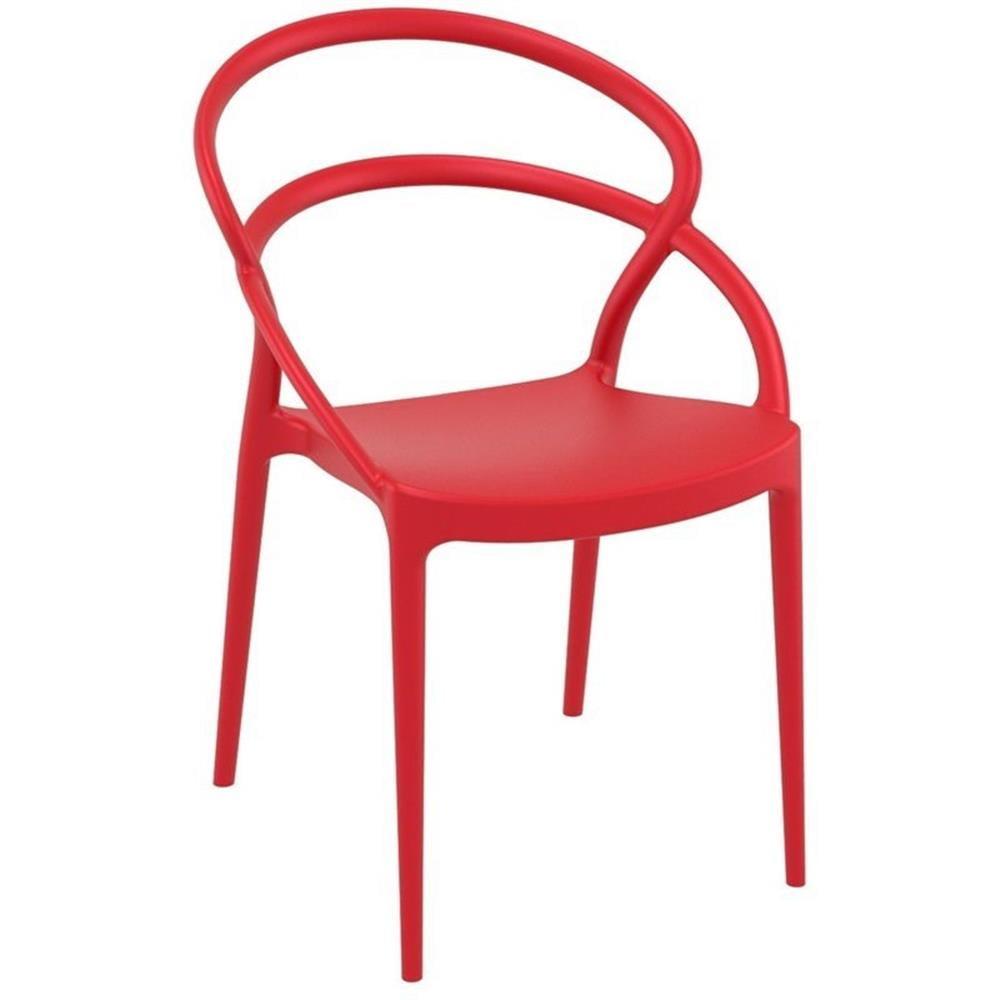 Compamia Pia Patio Dining Chair in Red