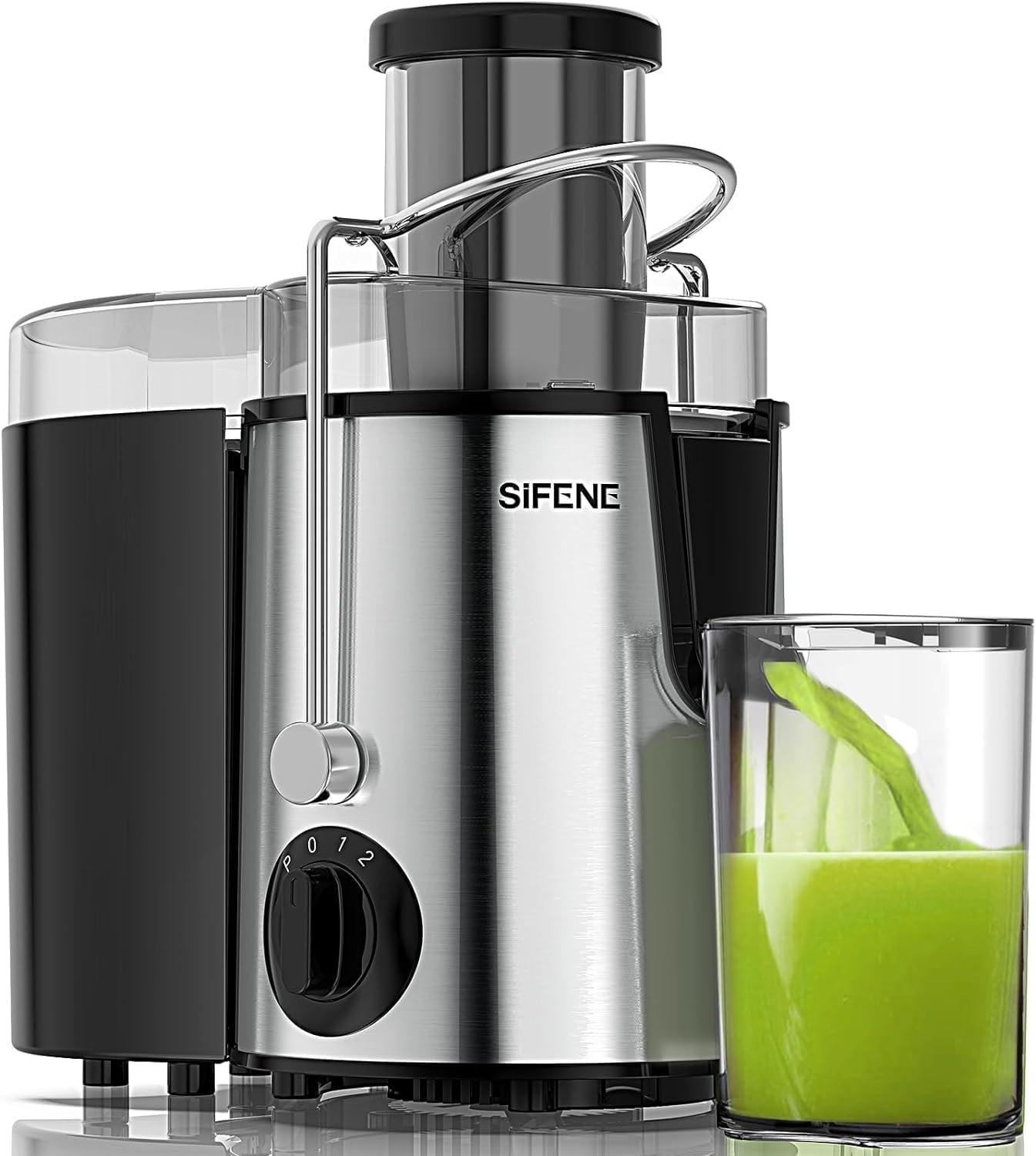 SiFENE 800W Stainless Steel Centrifugal Juicer with Pulp Receptacle