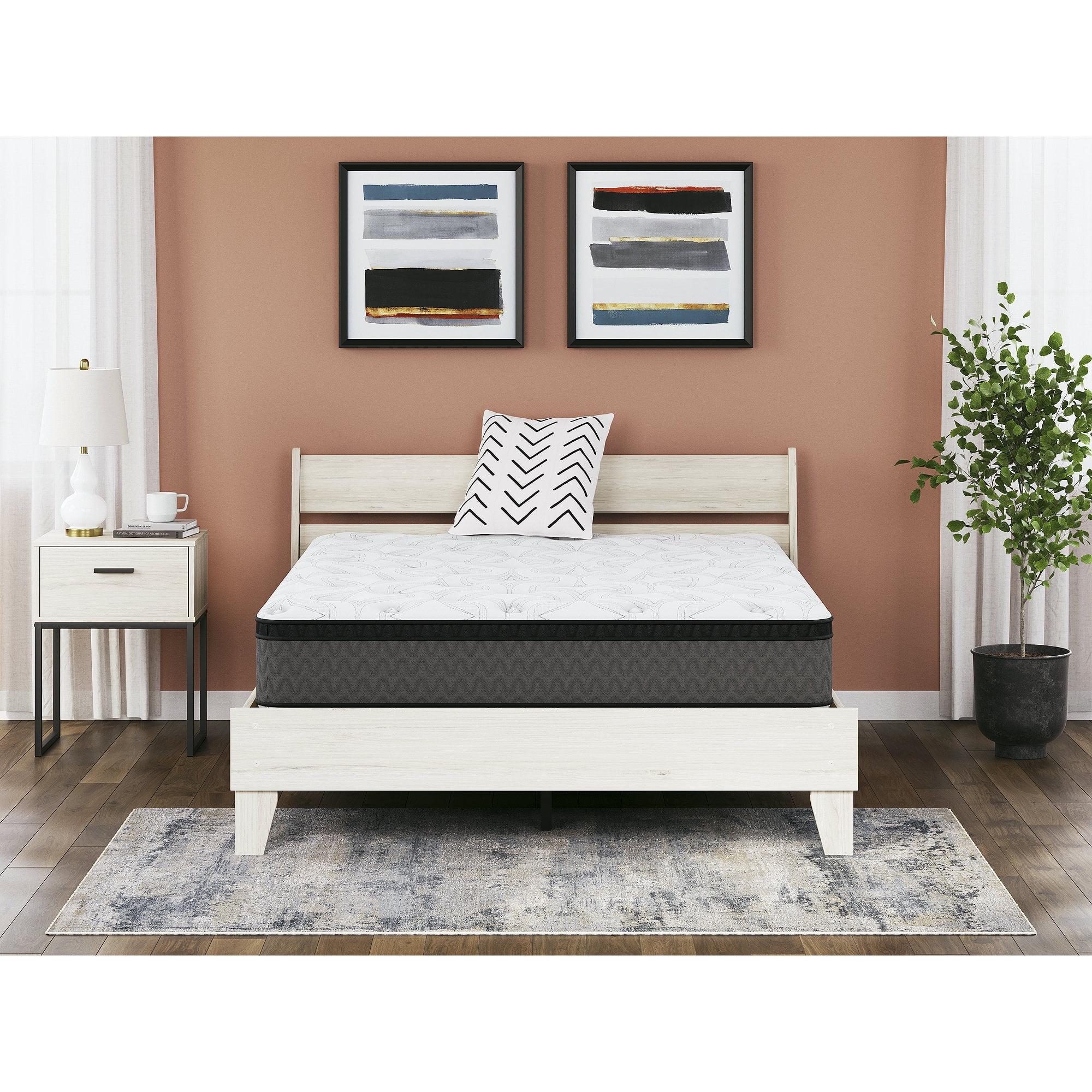 White Twin Pillowtop Innerspring Gel Memory Foam Mattress