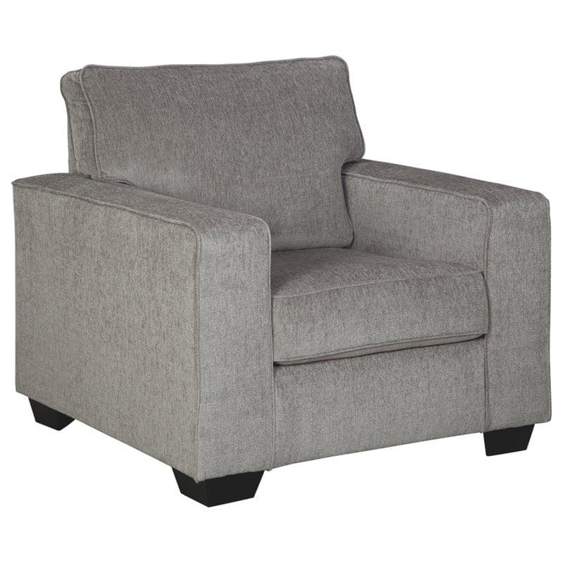 Gray Polyester Contemporary Stationary Accent Chair