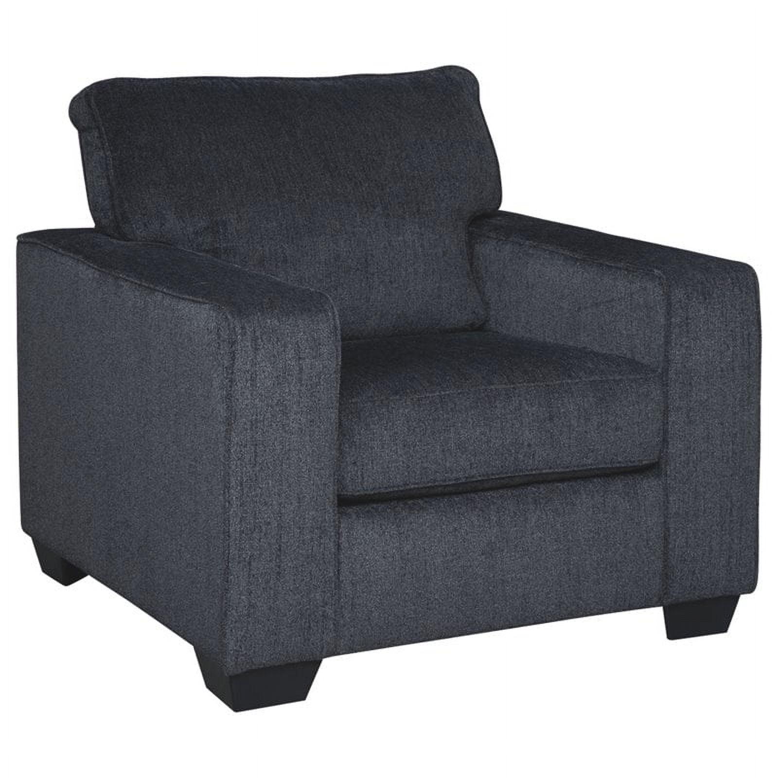 Contemporary Slate Gray 38" Chenille Upholstered Armchair