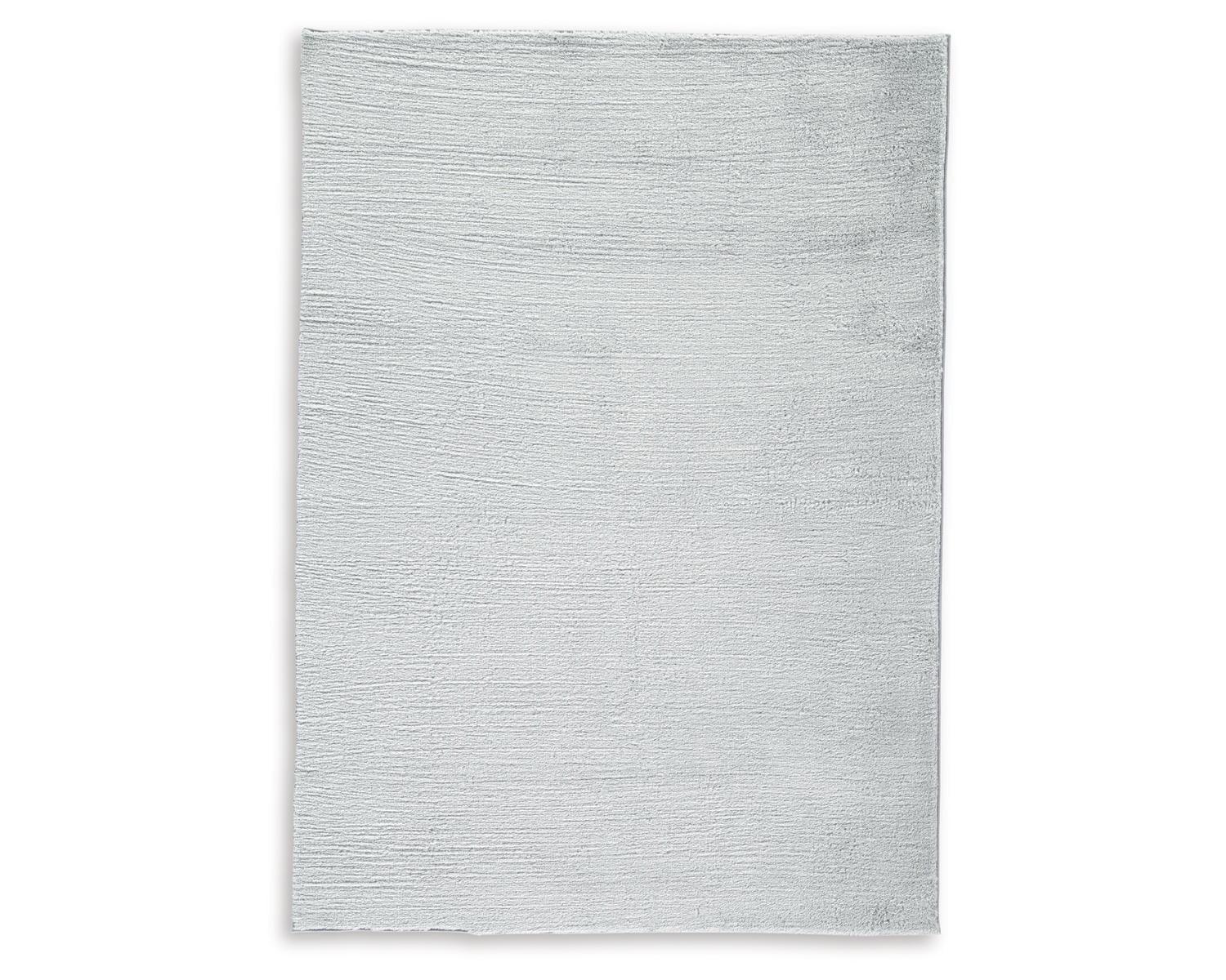 Gray 5' x 7' Washable Solid Cotton Synthetic Rug