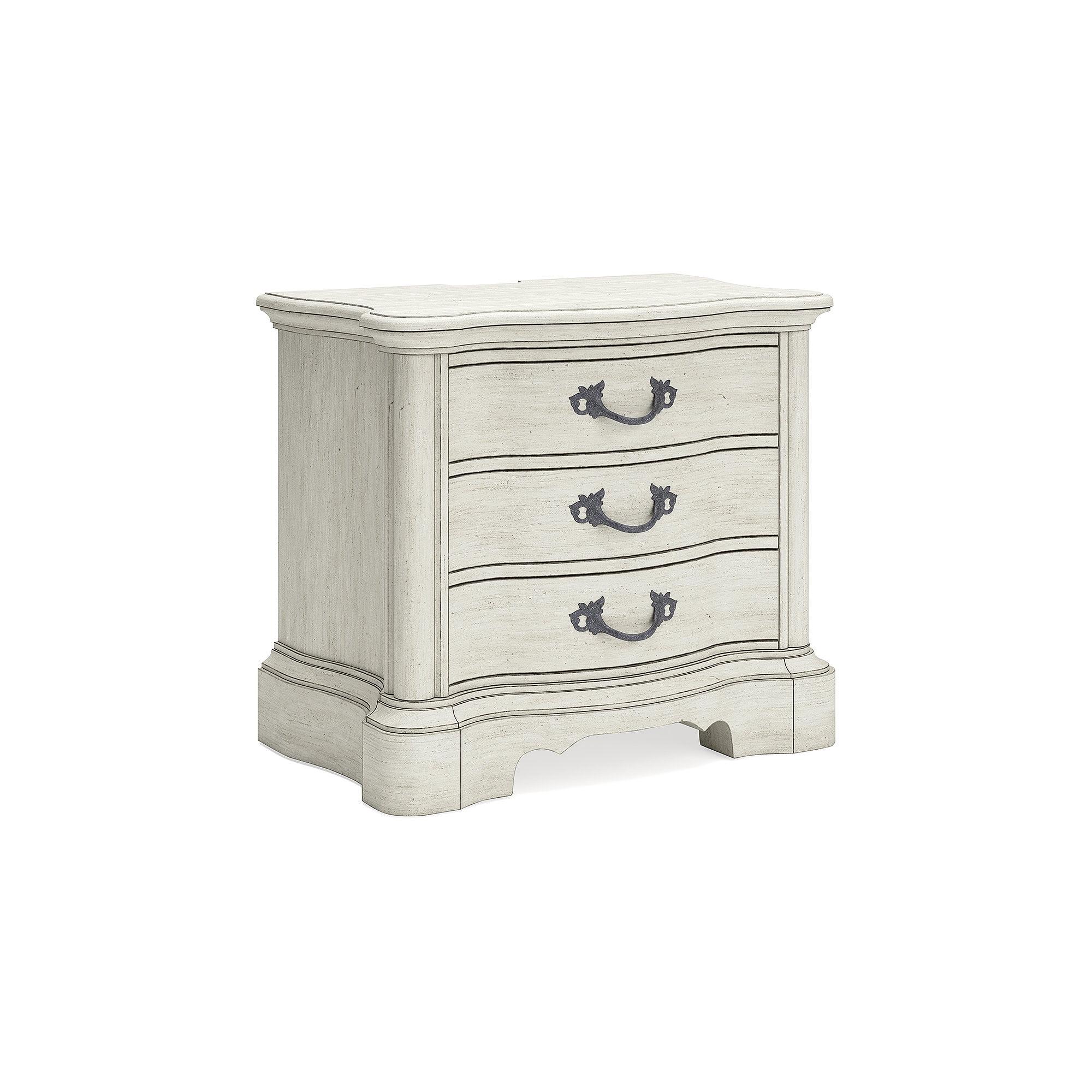 Signature Design by Ashley Arlendyne 3 Drawer Nightstand, Antique White