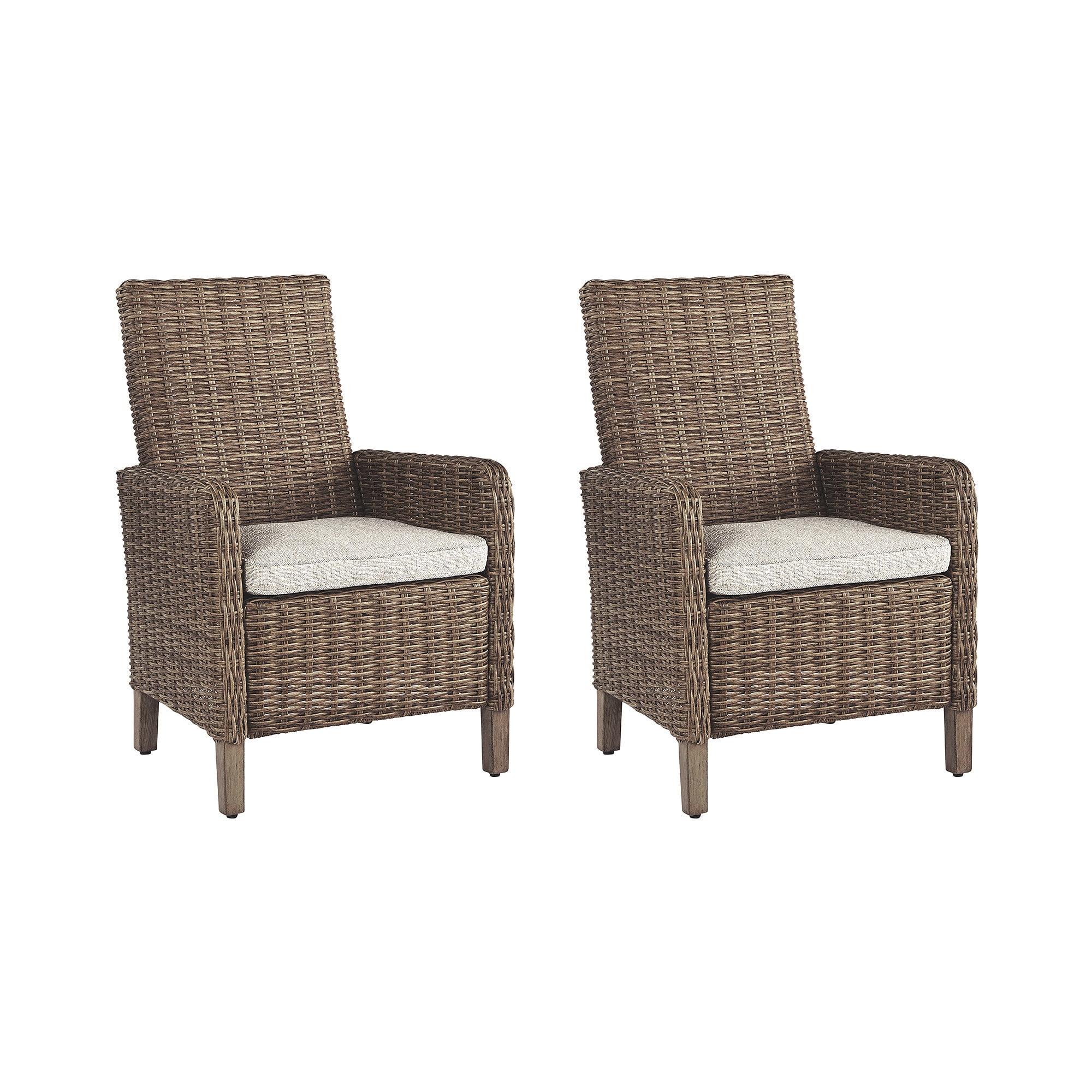 Signature Design by Ashley Beachcroft Arm Chair with Cushion (Set of 2), Beige