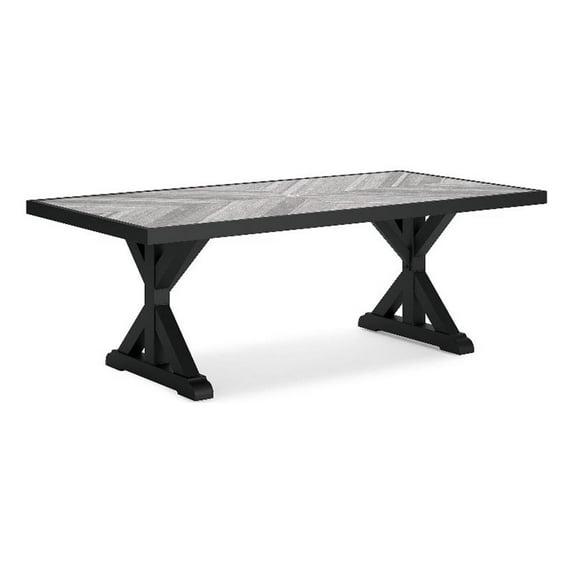 Signature Design by Ashley Beachcroft Black & Gray Outdoor Dining Table