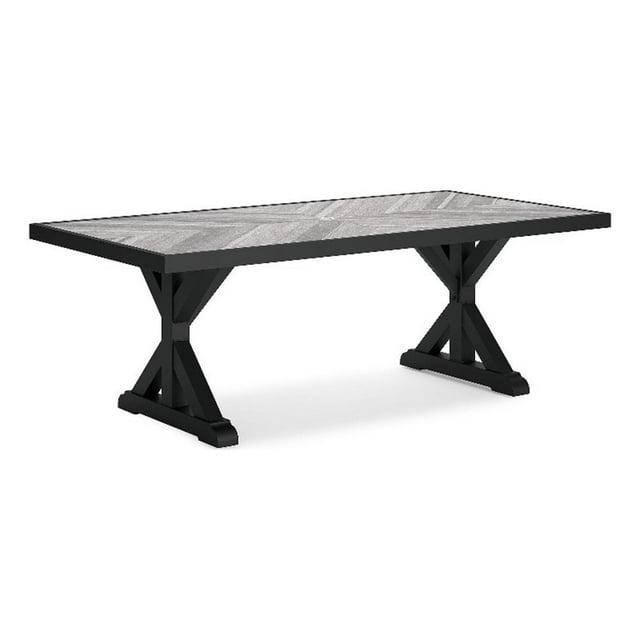 Signature Design by Ashley Beachcroft Black & Gray Outdoor Dining Table
