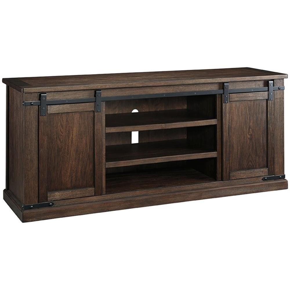 Signature Design by Ashley Budmore 70"" TV Stand in Rustic Brown