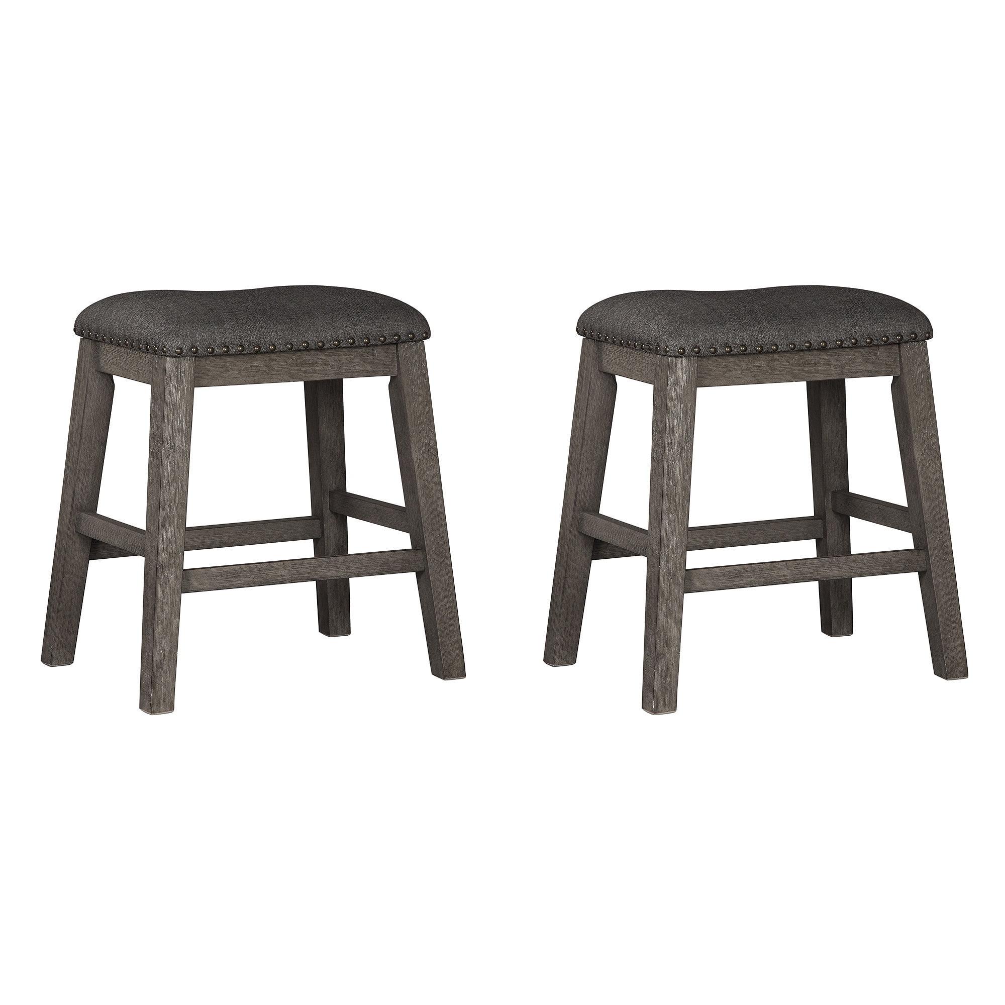 Signature Design by Ashley Caitbrook Rustic 24.4" Counter Height Upholstered Barstool, Set of 2