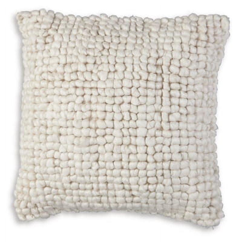 Aavie 20'' White Wool Square Accent Pillow