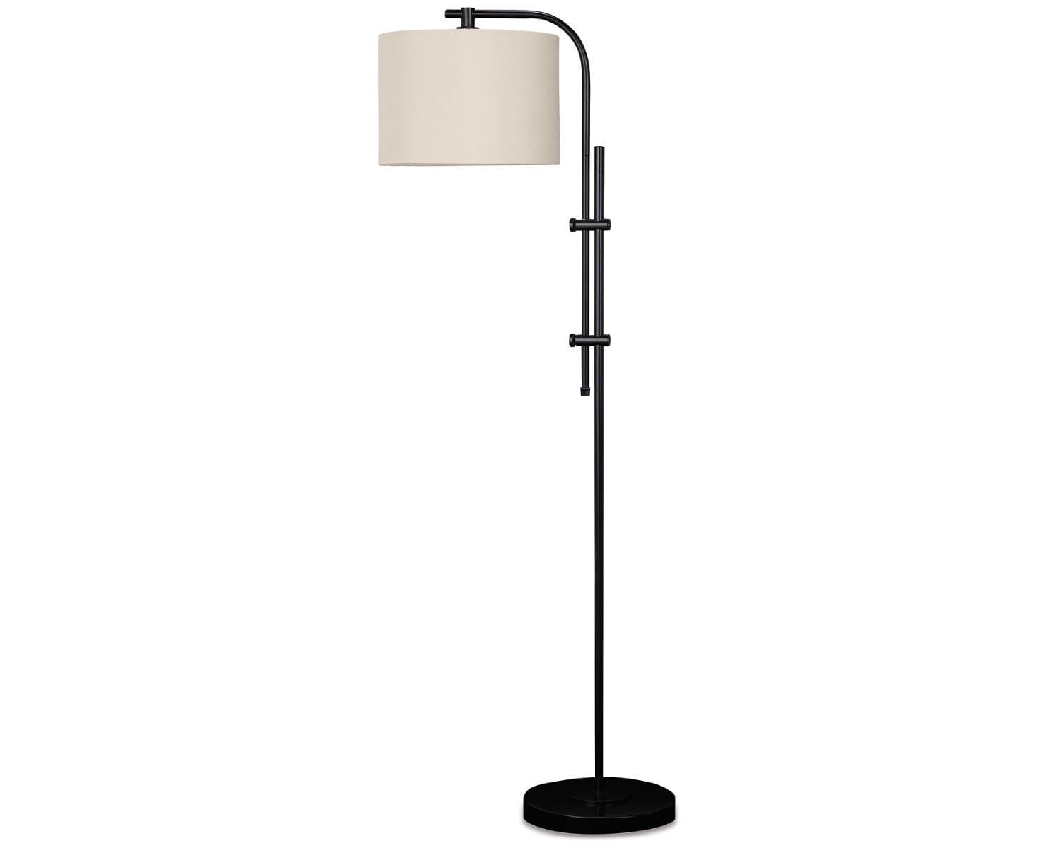 Baronvale 60" Contemporary Black Metal Adjustable Floor Lamp