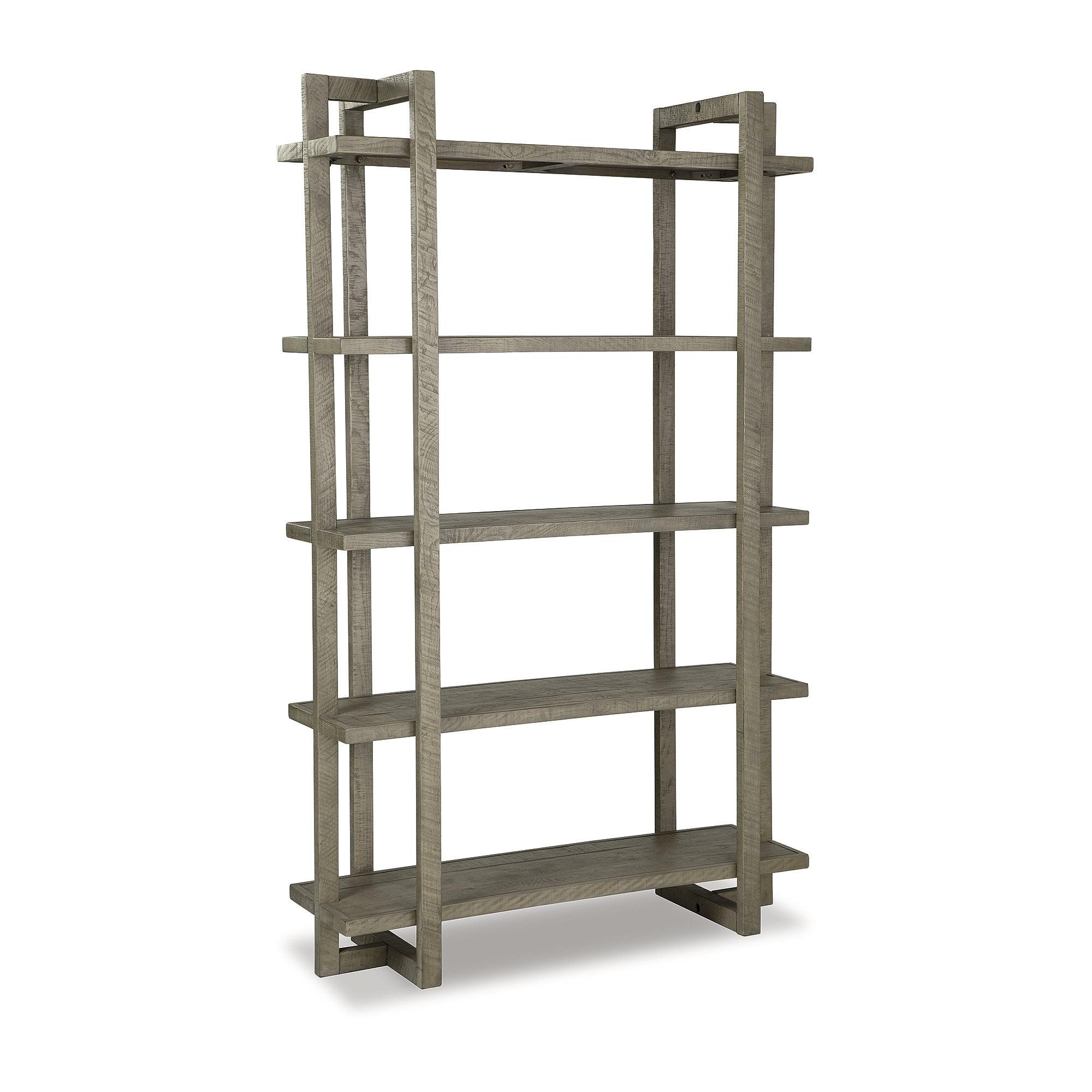 Bergton 78'' H x 48'' W Solid Wood Etagere Bookcase