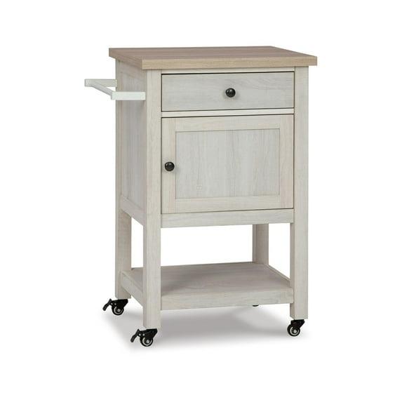 Signature Design by Ashley Casual Boderidge Bar Cart, Antique White