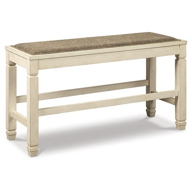 Bolanburg Counter Height Dining Room Bench Antique White - Signature Design by Ashley