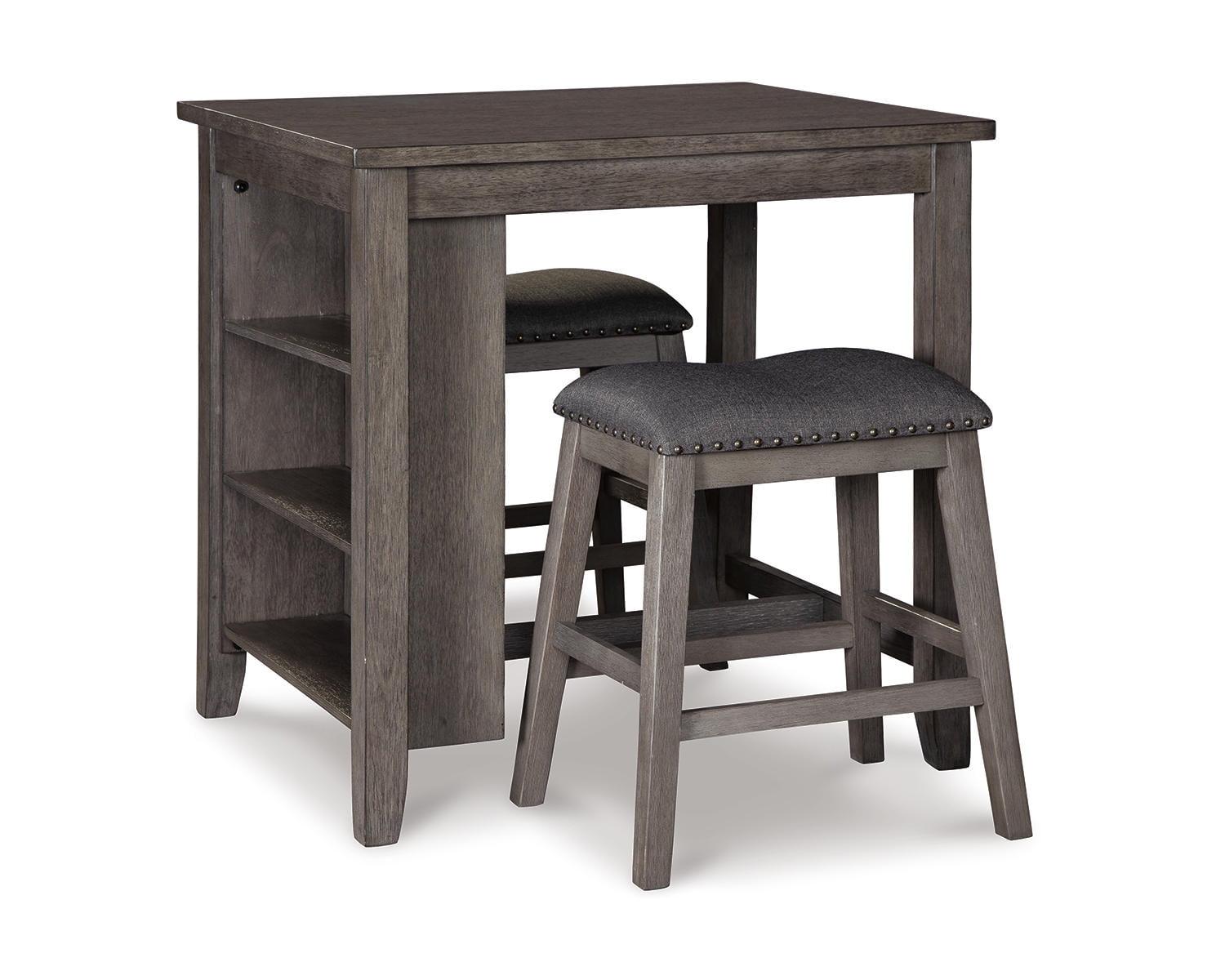 Set of 3 Caitbrook Counter Height Dining Table and Bar Stools Gray - Signature Design by Ashley