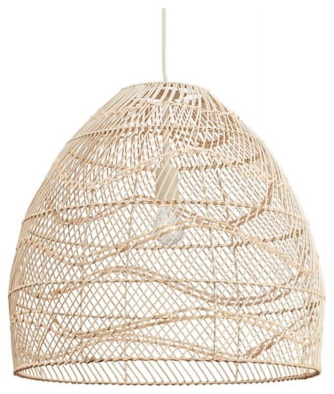 Coenbell Contemporary Beige Dome Pendant Light 22.25"