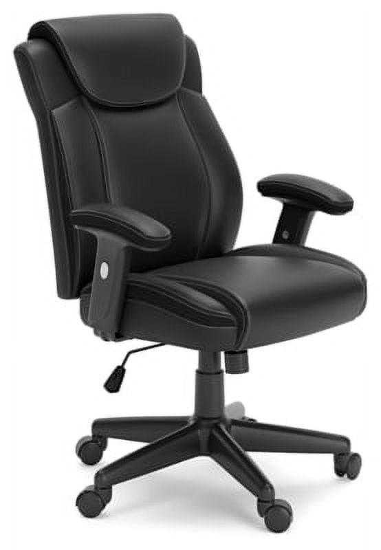 Black Faux Leather Adjustable Executive Swivel Chair