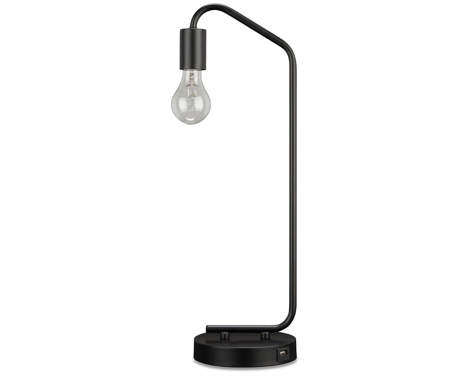 Covybend Metal Desk Lamp Black - Signature Design by Ashley: USB Port, Minimalist, UL Listed