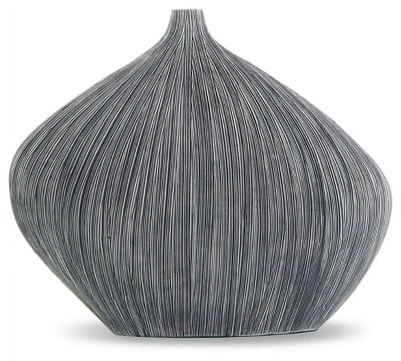 Benjara Crew Decorative Vase, Asymmetrical Design, Black Polyresin Frame, 16 Inch
