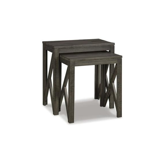 Signature Design by Ashley Casual Emerdale Accent Table (Set of 2)  Gray