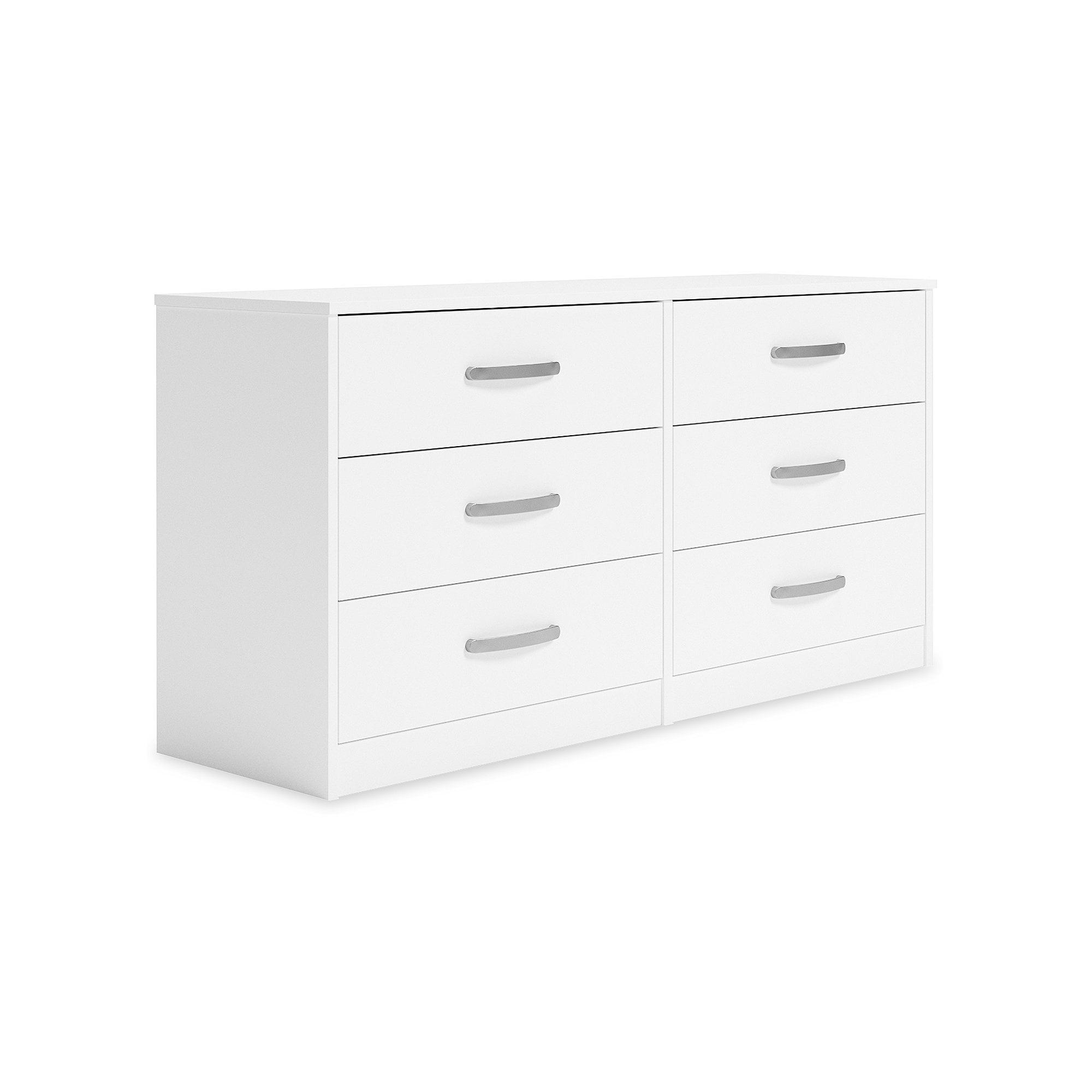 Signature Design by Ashley Casual Flannia 6 Drawer Dresser, White