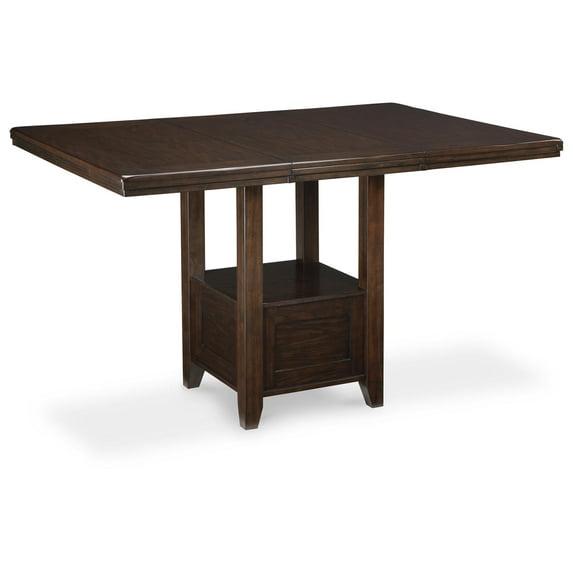 Counter Height Extendable Dining Table Dark Chestnut - Signature Design by Ashley: Removable Leaf, Seats 6, Wood Veneer