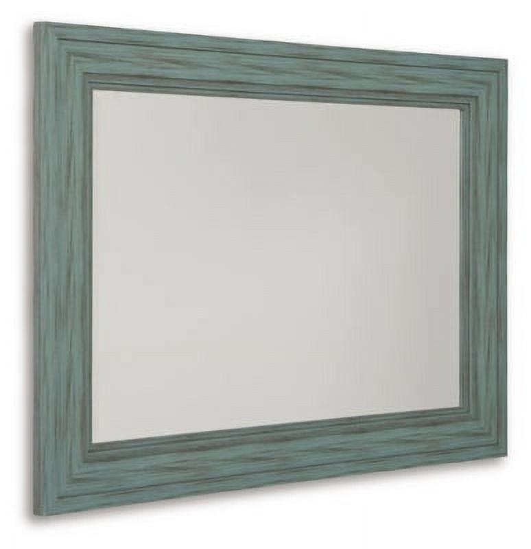 Signature Design by Ashley Casual Jacee Accent Mirror  Antique Teal